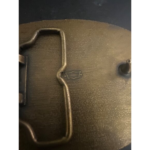 Vintage Keystone Brass Belt Buckle Oval Design - Picture 3 of 3